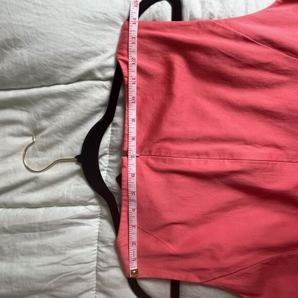 Chaps Coral Pink Fit And Flare Sleeveless Dress with Belt Size 14 NWT MSRP $80 - Picture 14 of 14